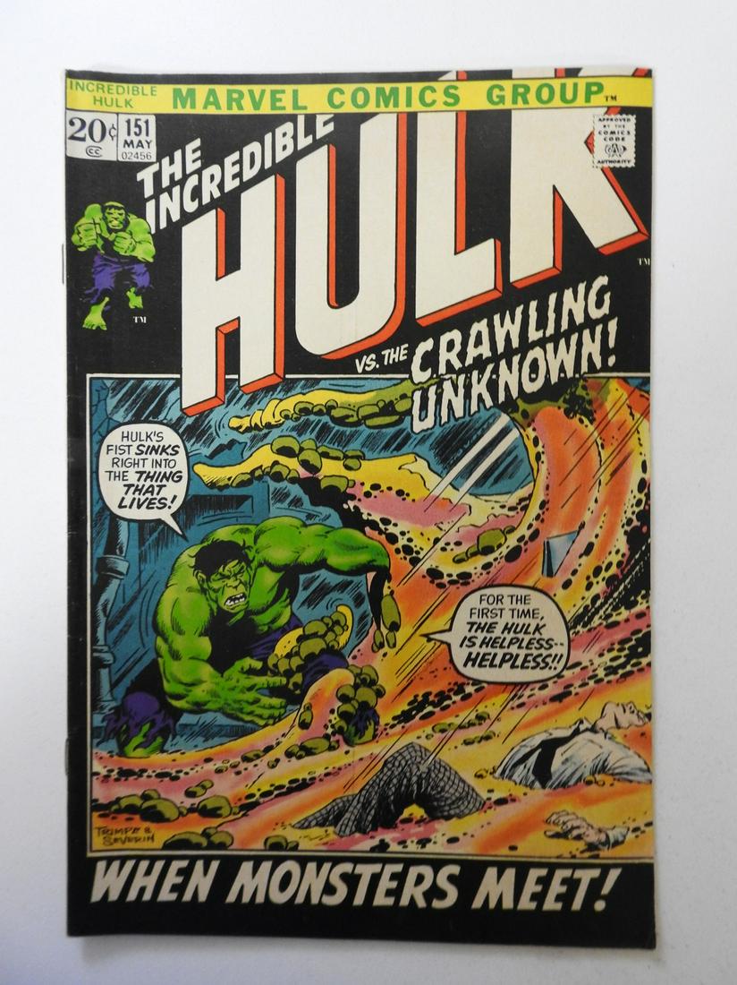 Incredible Hulk #151: No Reserve! Incredible Hulk #151 FN- Shipping: Domestic: Flat-rate of $9.99 (1-8 items) or $19.99 (9+ items) to anywhere within the contiguous U.S. International: Foreign shipping rates are determined