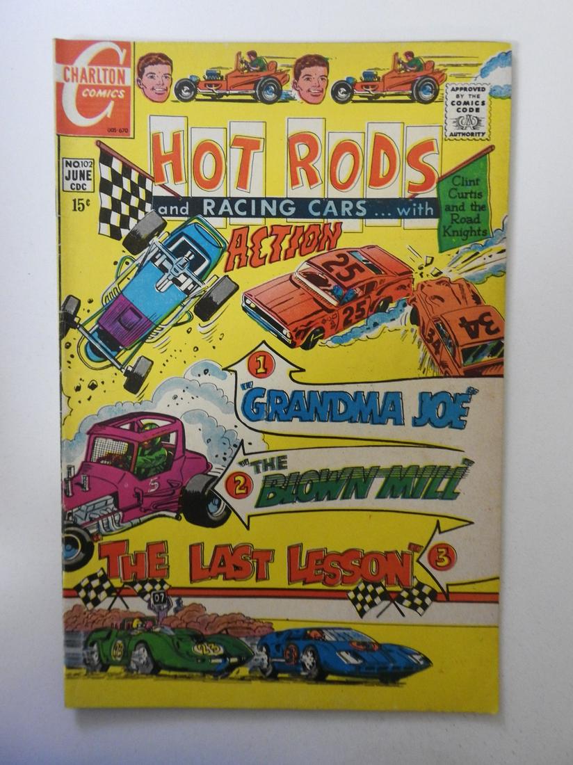 Hot Rods and Racing Cars #102: No Reserve! Hot Rods and Racing Cars #102 FN- Shipping: Domestic: Flat-rate of $9.99 (1-8 items) or $19.99 (9+ items) to anywhere within the contiguous U.S. International: Foreign shipping rates are d