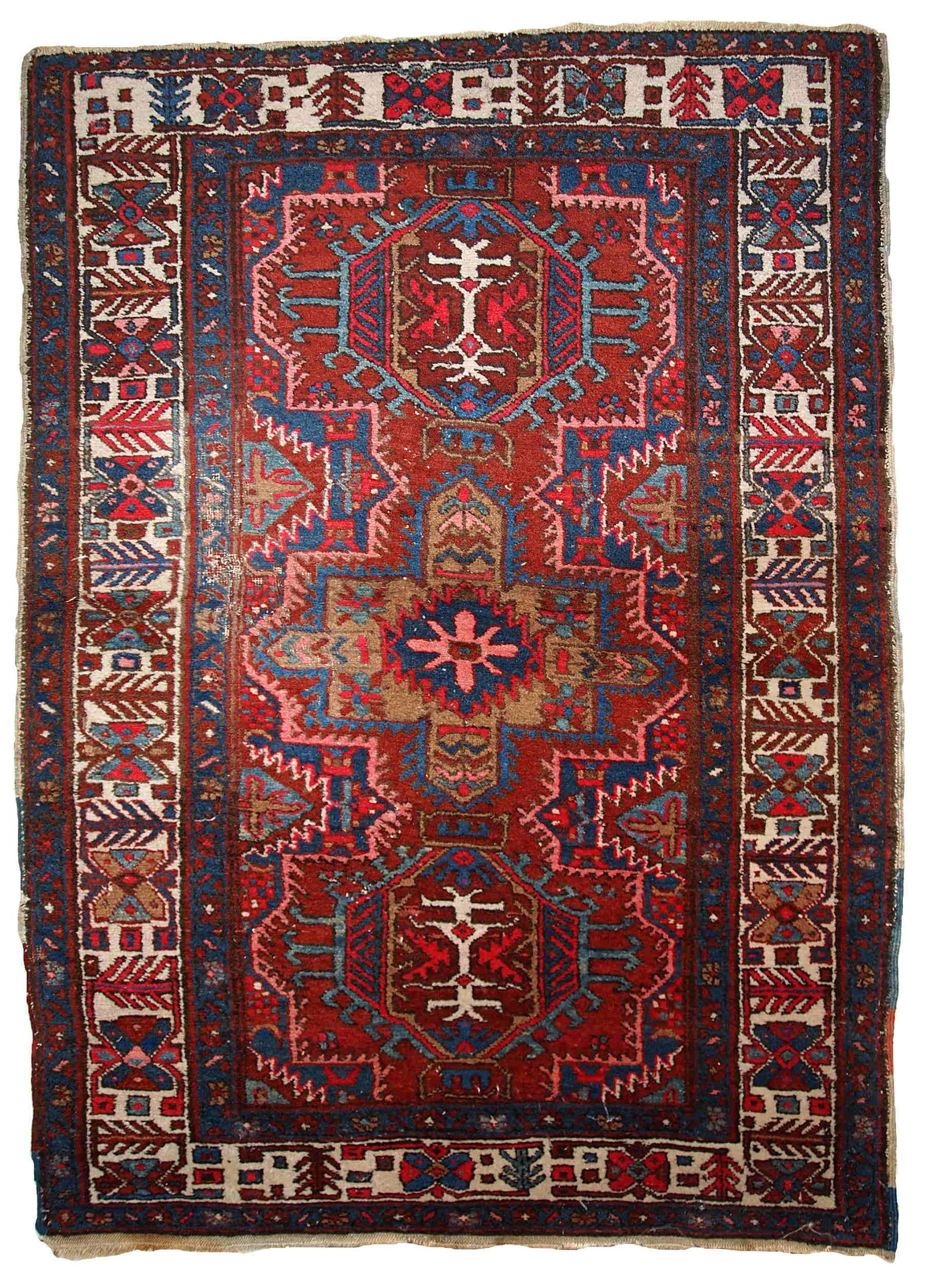 Handmade Modern Persian Heriz rug 3.2' x 4.5' (97cm x (1 of 10)