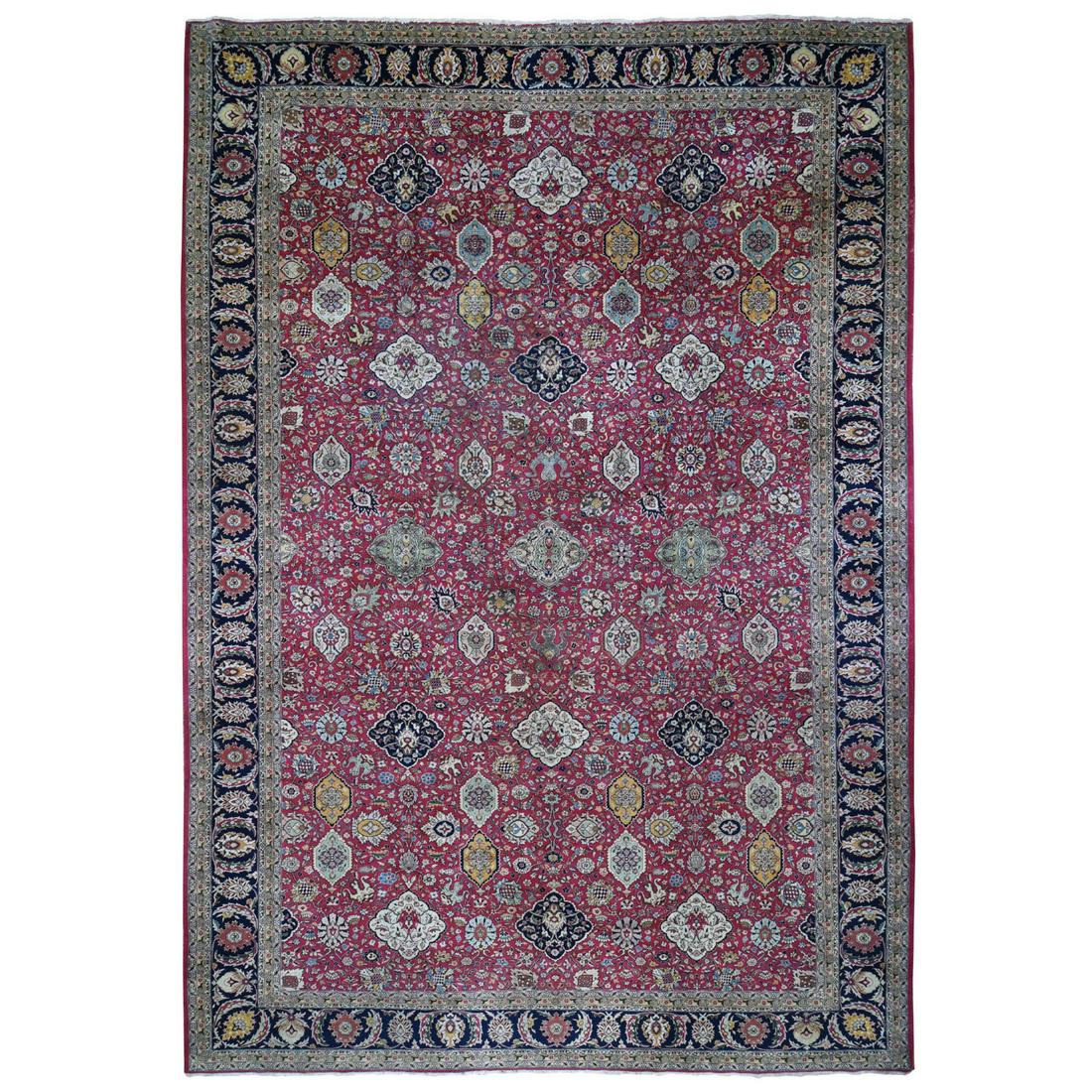 Oversized Red Modern Persian Tabriz All Over Design (1 of 12)