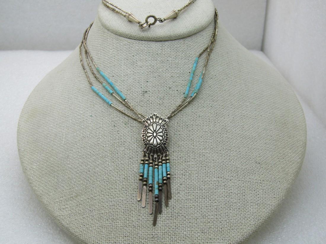 Vintage Sterling Southwestern Turquoise Concho (1 of 8)