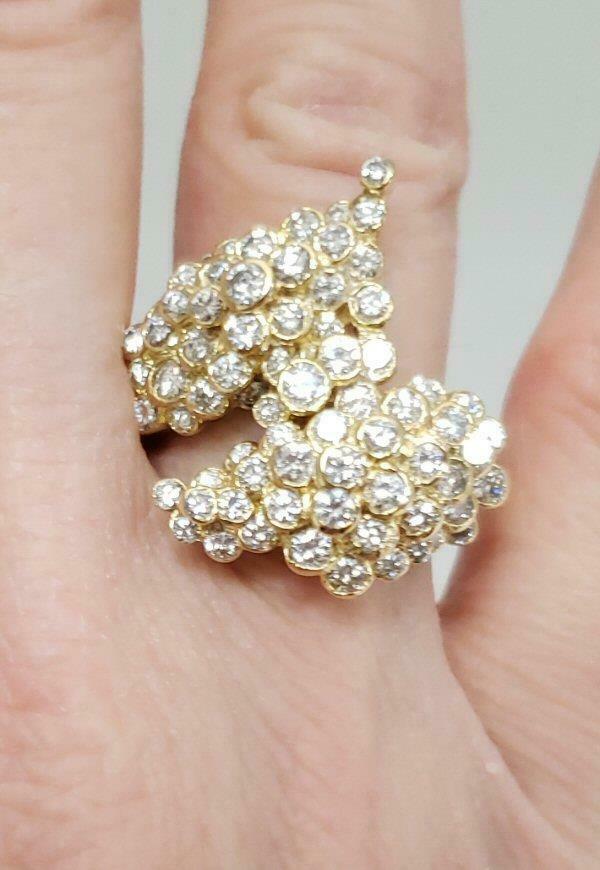 2 1/2ct DIAMOND BEZEL SET RING in 18K YELLOW GOLD (1 of 10)