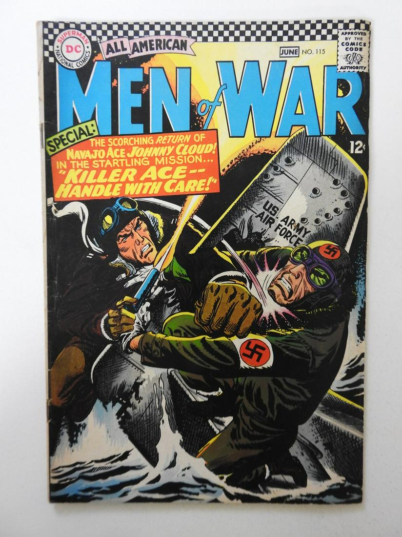 All-American Men of War #115: No Reserve! All-American Men of War #115 VG- 2 Centerfold wraps detached at bottom staple Shipping: Domestic: Flat-rate of $9.99 (1-8 items) or $19.99 (9+ items) to anywhere within the contiguous U.S.