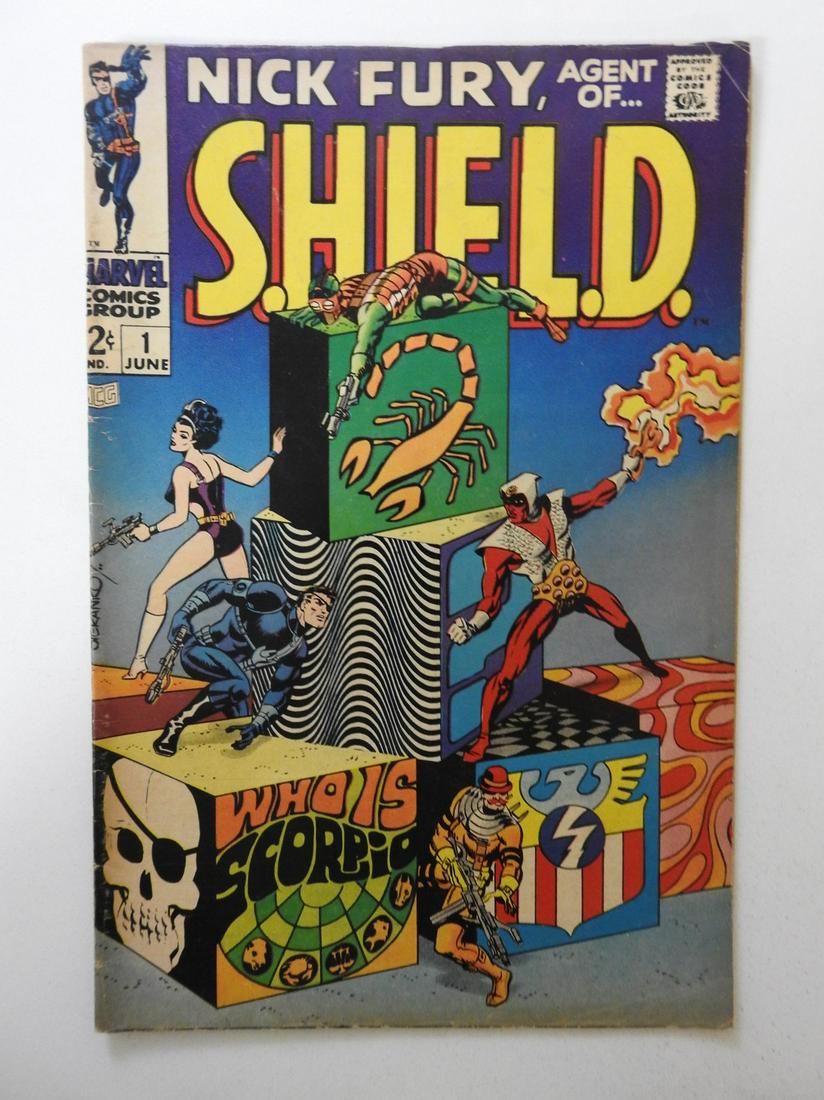 Nick Fury, Agent of Shield #1: No Reserve! Nick Fury, Agent of Shield #1 VG+ Shipping: Domestic: Flat-rate of $9.99 (1-8 items) or $19.99 (9+ items) to anywhere within the contiguous U.S. International: Foreign shipping rates are d