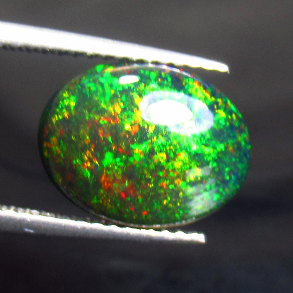 2.28 Ct Natural Black Fire Opal (1 of 2)