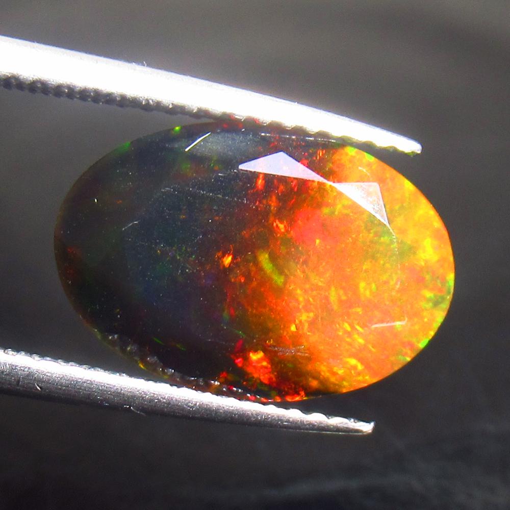 3.34 Ct Natural Black Fire Opal (1 of 2)