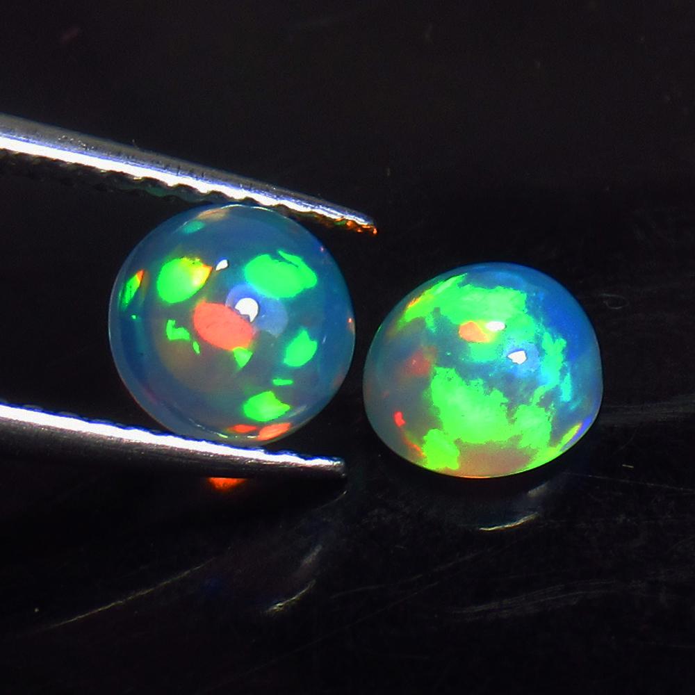 1.35 Ct Natural Multi-Color Welo Opal Pair (1 of 3)