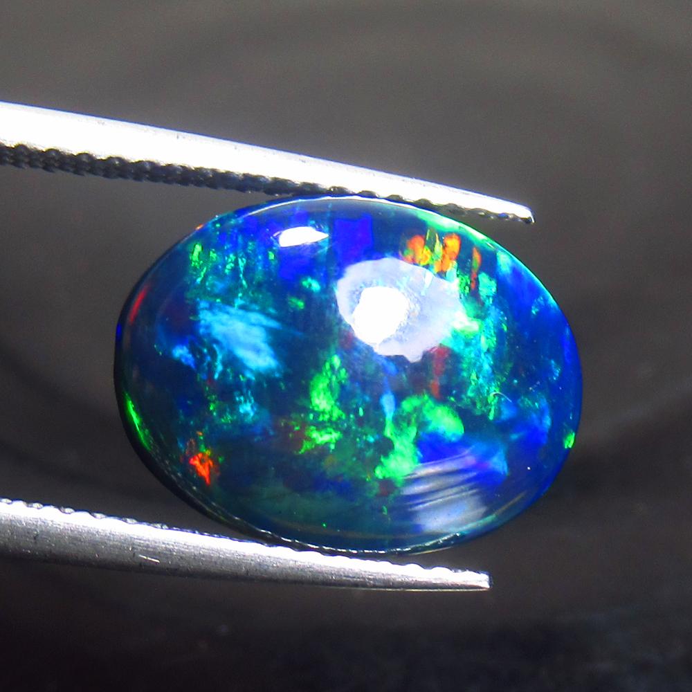 3.82 Ct Natural Black Fire Opal (1 of 2)