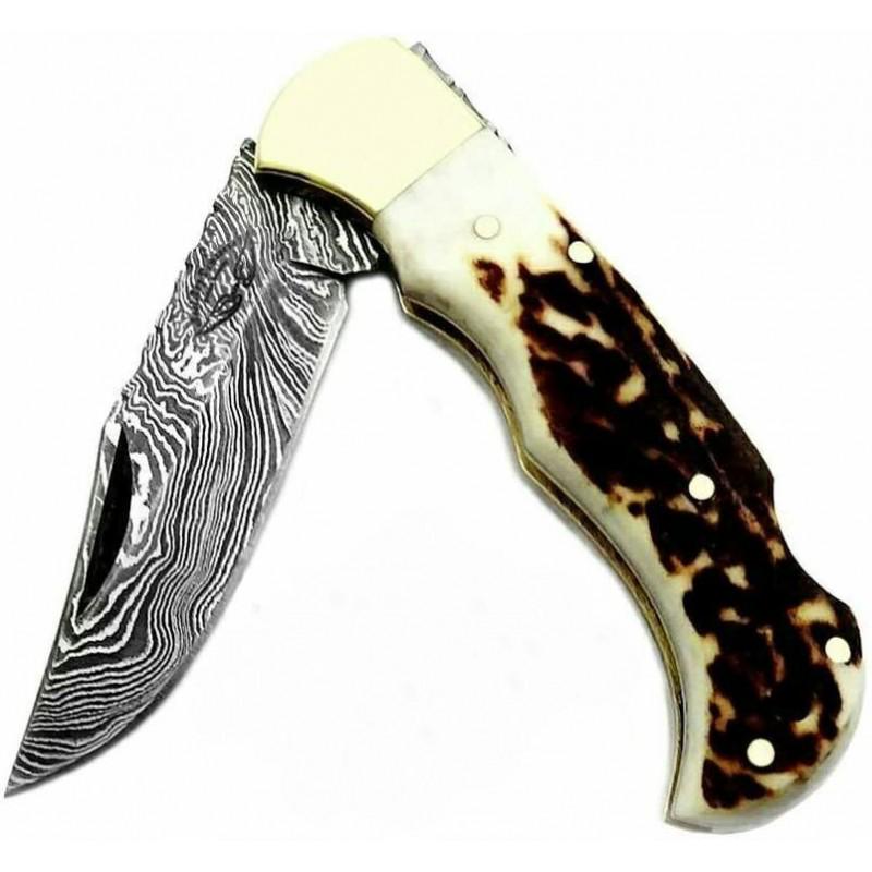 Throwing damascus steel knife boot leather buffalo horn: Knife "Gun" Damascus knives are very durable, look great and keep sharpness perfectly. Damascus steel has high quality contents to give it an excellent edge and sharp cutting ability. The blade retain