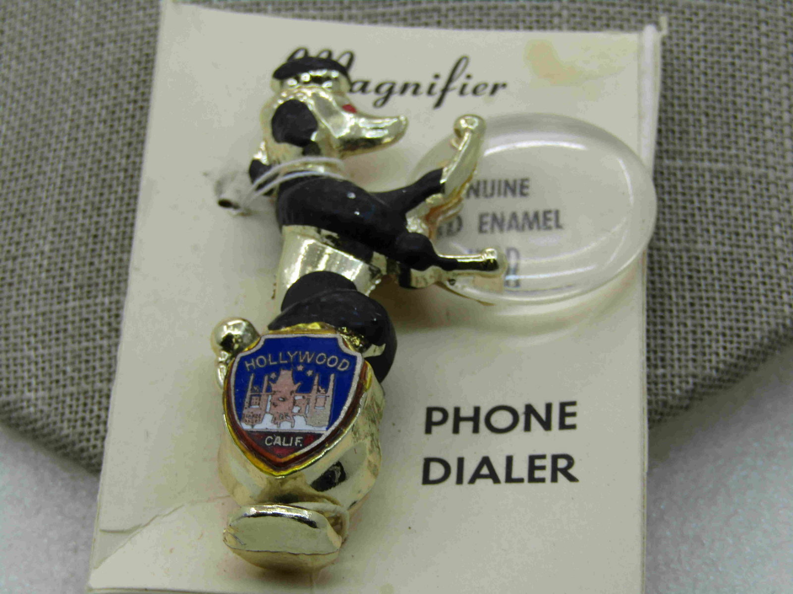Vintage Enameled Hollywood Poodle Phone Dialer (1 of 6)