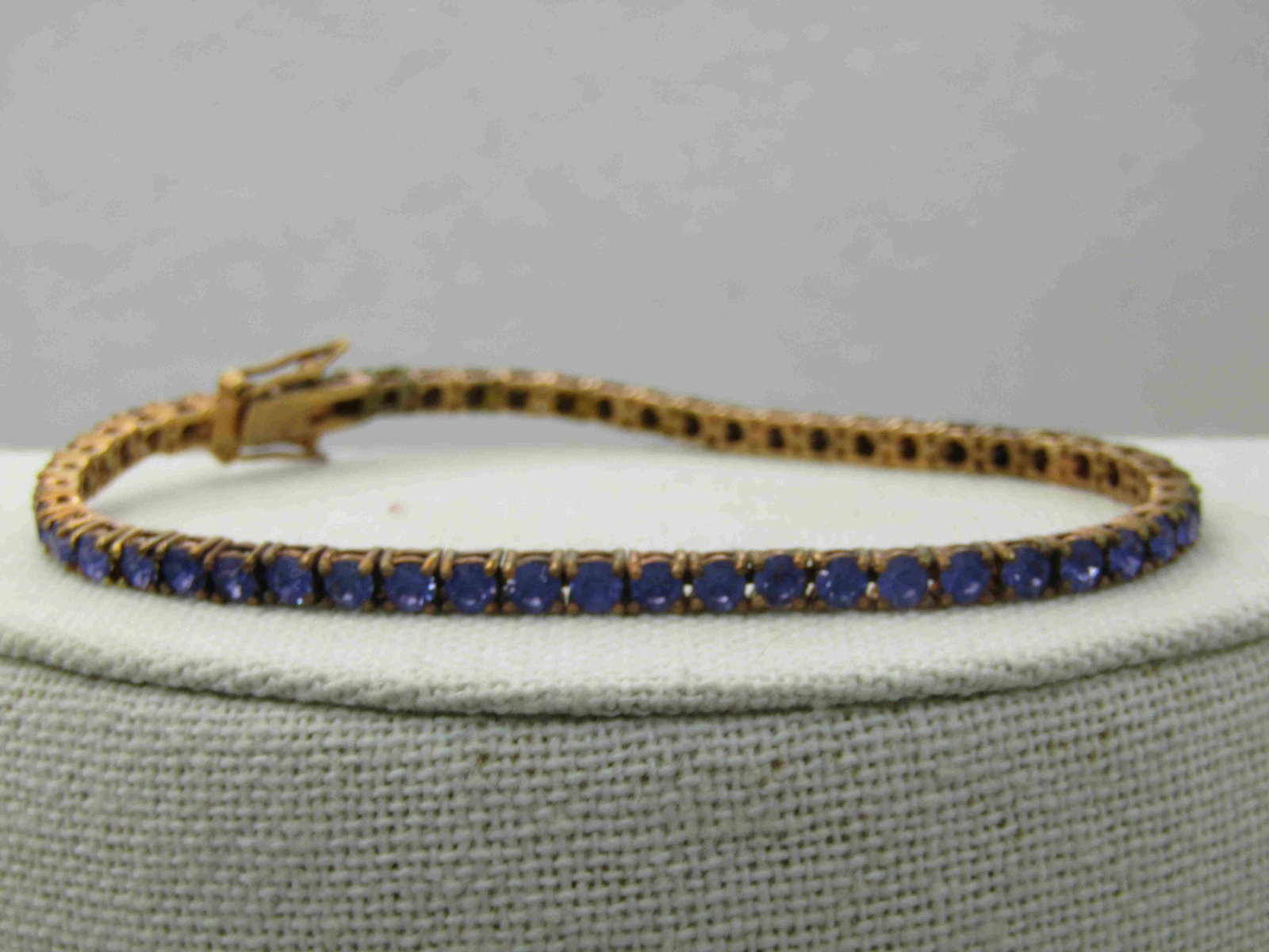 Vintage Joan Rivers Lavender Crystal Tennis Bracelet,: Vintage Joan Rivers Lavender Crystal Tennis Bracelet, 7.75", 3.5mmm, Box clasp and slide locks. Good condition, light wear on finish, can be polished. Signed Joan Rivers,(INV. AZ6920.1X1 SS1884 J LD 7