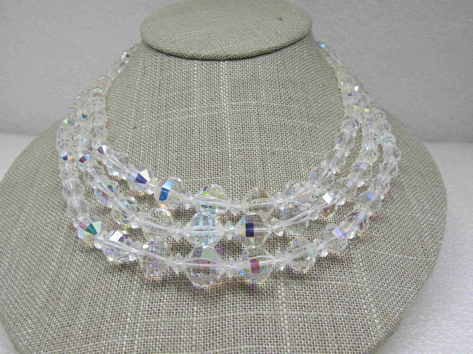 Vintage Laguna Signed Triple Strand Aurora Borealis (1 of 5)