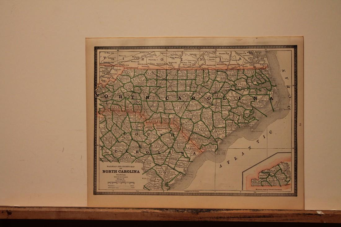 1886 North Carolina Map (1 of 3)