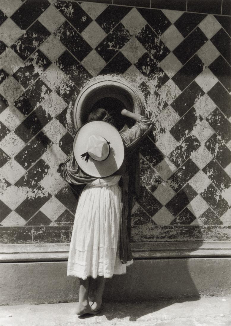 MANUEL ALVAREZ BRAVO - Daughter of the Dancers, 1933: Artist: Manuel Alvarez Bravo Title: The Daughter of the Dancers, 1933 Medium: Photo Litho, 2008, Germany Dimensions: 5.85x8.25" Description: Heat Wax Mounted on 8.5x11" Conservation Board Artist Bio: 