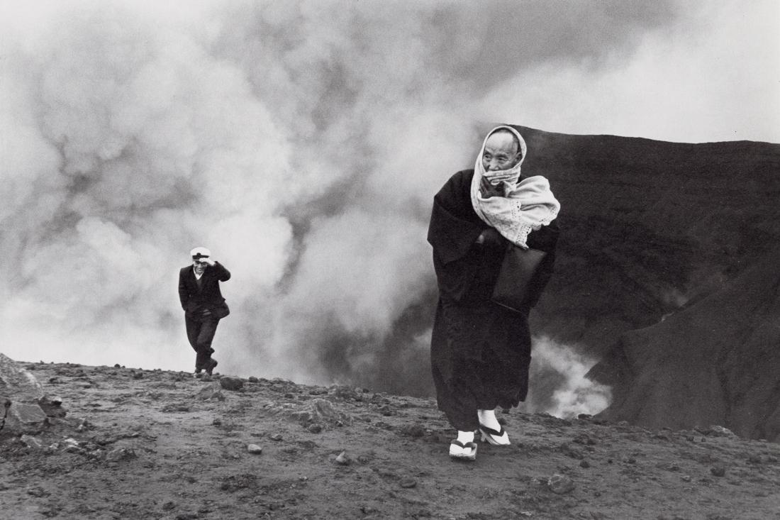 HENRI CARTIER-BRESSON - Mount Aso, Japan, 1965: Artist: Henri Cartier-Bresson Title: Mount Aso, Japan, 1965 Medium: Photo Litho, 1979, USA Dimensions: 10.3x6.85" Description: Heat Wax Mounted on 11x14" Conservation Board Artist Bio: Henri Cartier-B