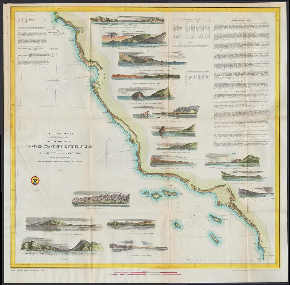 W. Coast of U. S. - Frisco to San Diego. 1852 (1 of 4)