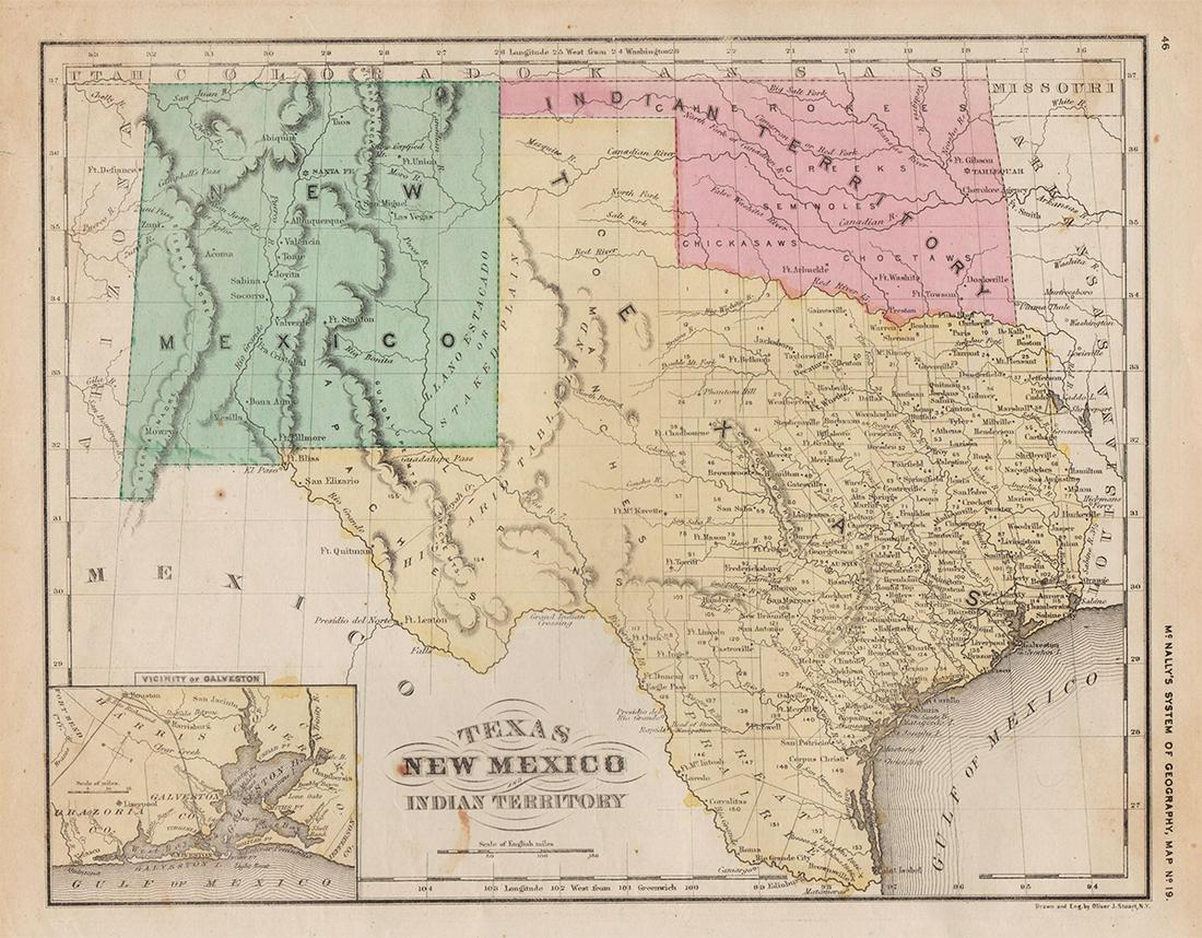 Map of Texan, Indian Terr. & N. Mex., 1868 (1 of 5)