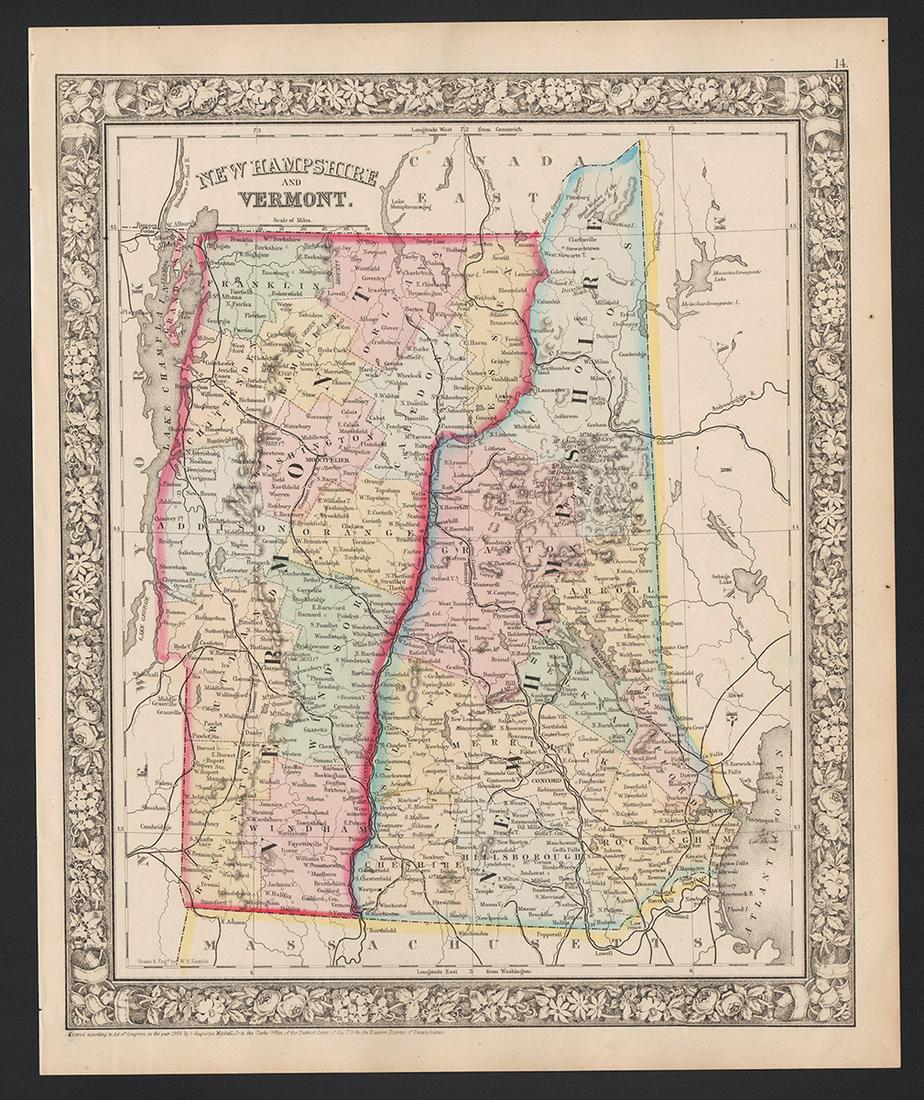 Map of Vermont/N. Hampshire during Civil War (1 of 3)
