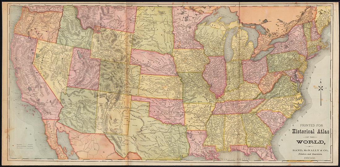 Very scarce earliest McNally atlas RR map (1 of 7)