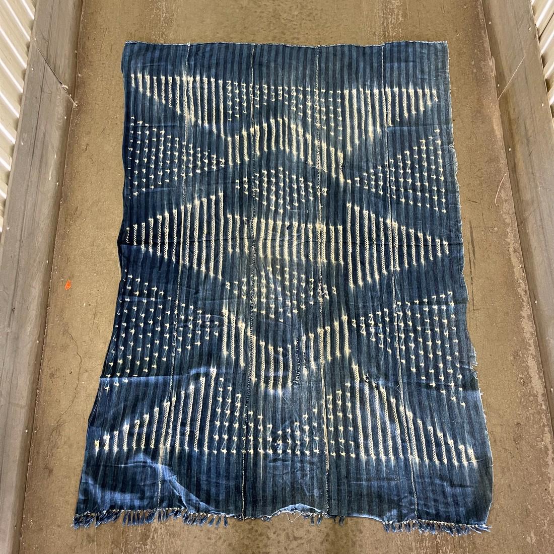 Indigo: Title: Indigo Date/Period: 19th Century Materials/Origin: Burkina Fasso, Africa Dimensions: 66in x 48in Reserve: $40.00 Shipping: Domestic: Flat-rate of $8.00 to anywhere within the contiguous U.S.<