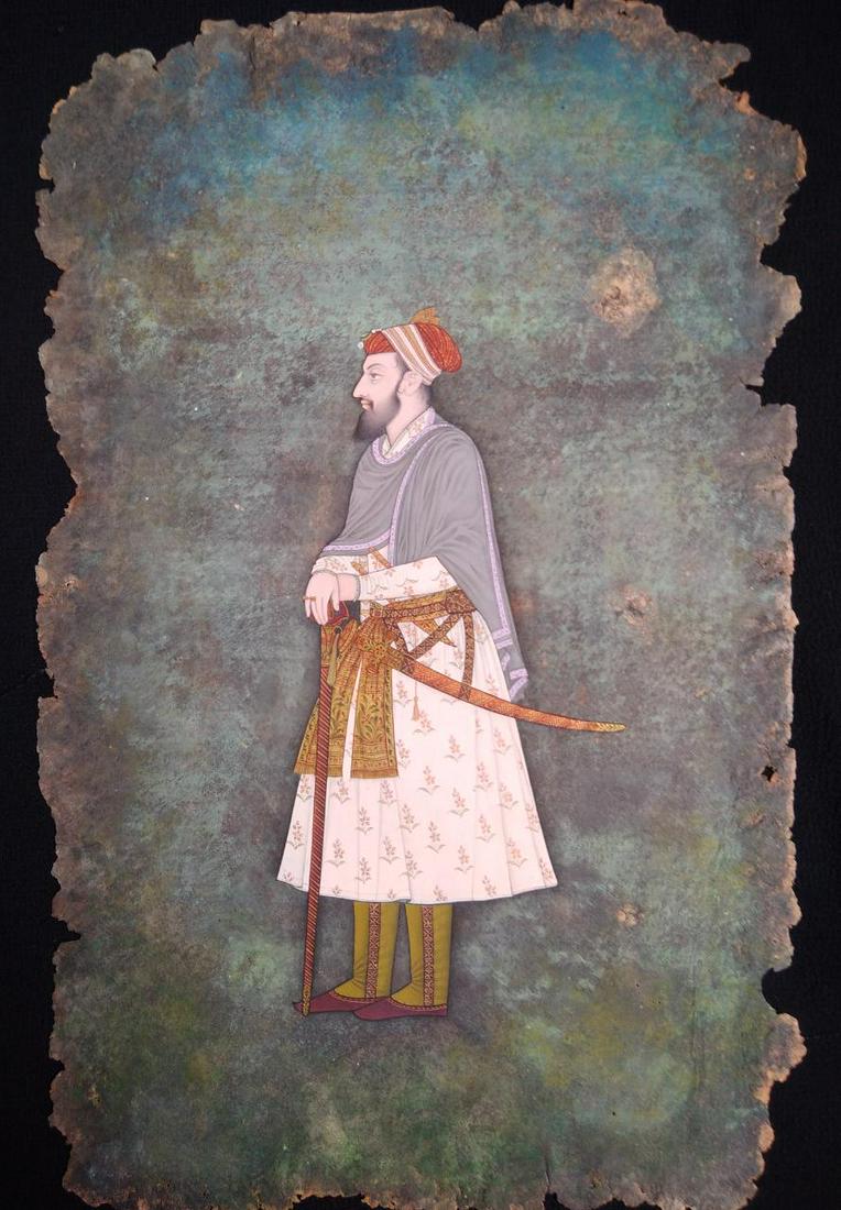 Antique deccan Mughal painting of emperor (1 of 7)