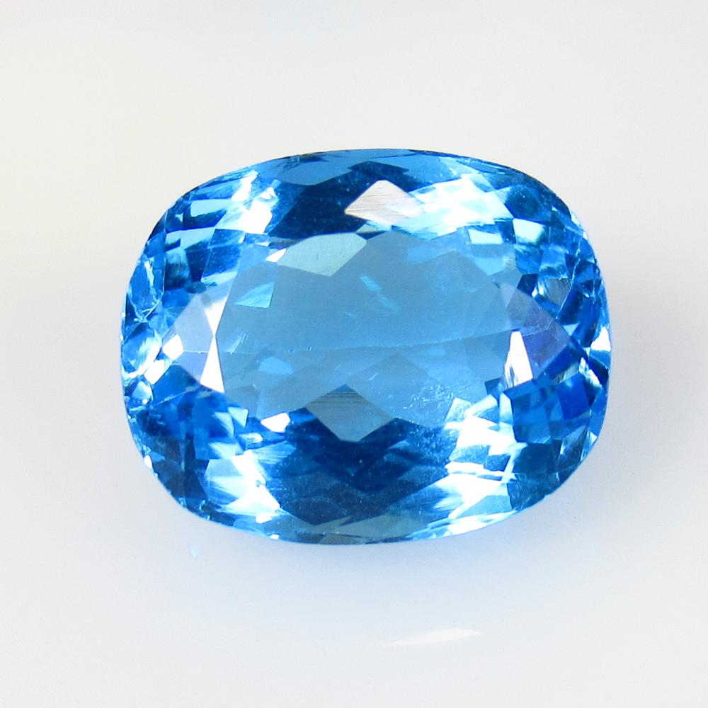 17.97 Ctw Natural Blue Topaz Cushion Cut (1 of 2)