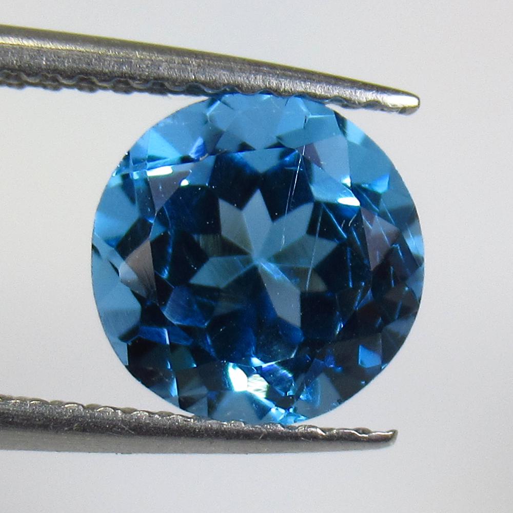2.56 Ctw Natural Blue Topaz Round Cut (1 of 2)