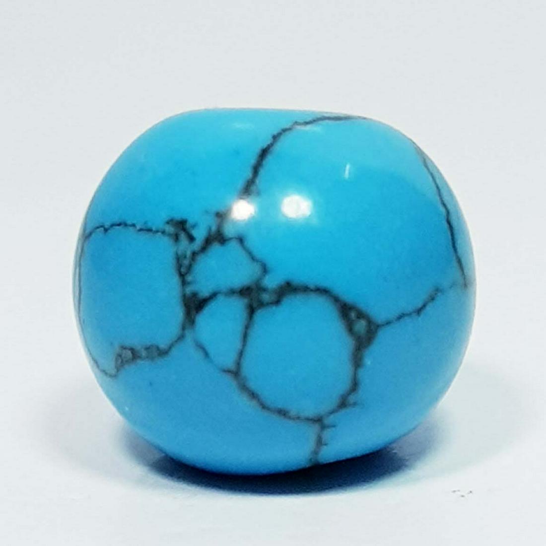 5.40 ct 10mm Round Drilled Natural Turquoise: No Reserve! Title: 5.40 ct 10mm Round Drilled Natural Turquoise Color/Clarity: Opaque Gemstones: Loosegemstone Carat Weights: 5.4 Size/Dimensions: 10.00 x 9.00 Additional Information: Round - Brazil S