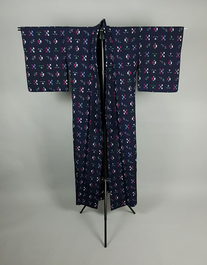NAVY GEOMETRIC COTTON KIMONO (1 of 8)