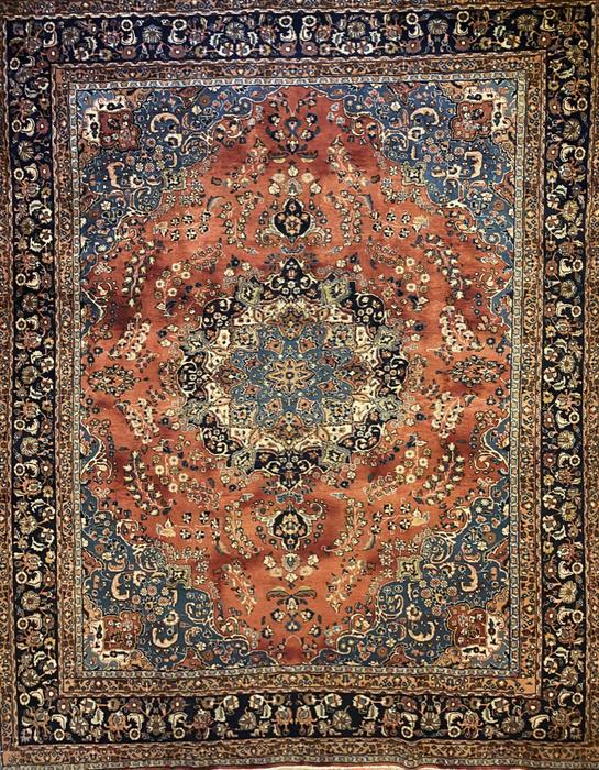 Modern Sarouk Turkish Hand Knotted Rug, 10’ (1 of 12)