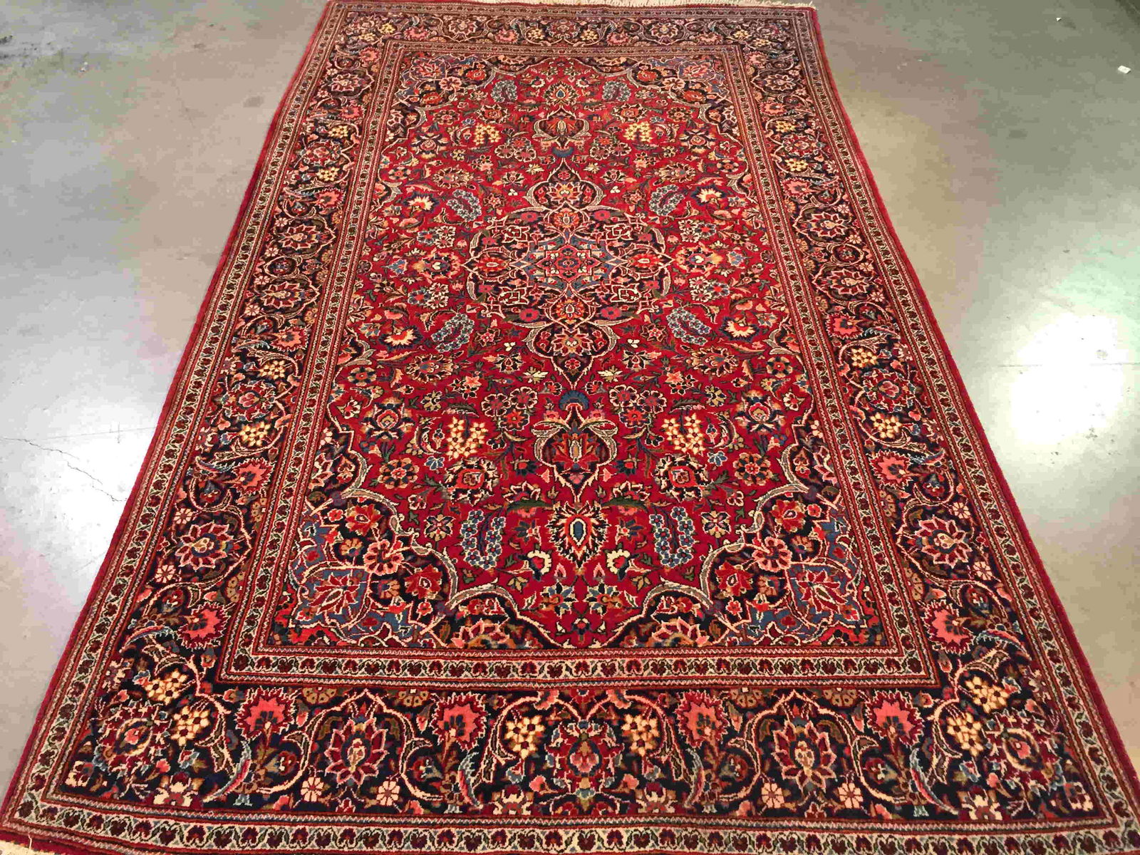 AUTHENTIC VINTAGE PERSIAN KASHAN 4'.4" X 7'.7" (1 of 8)