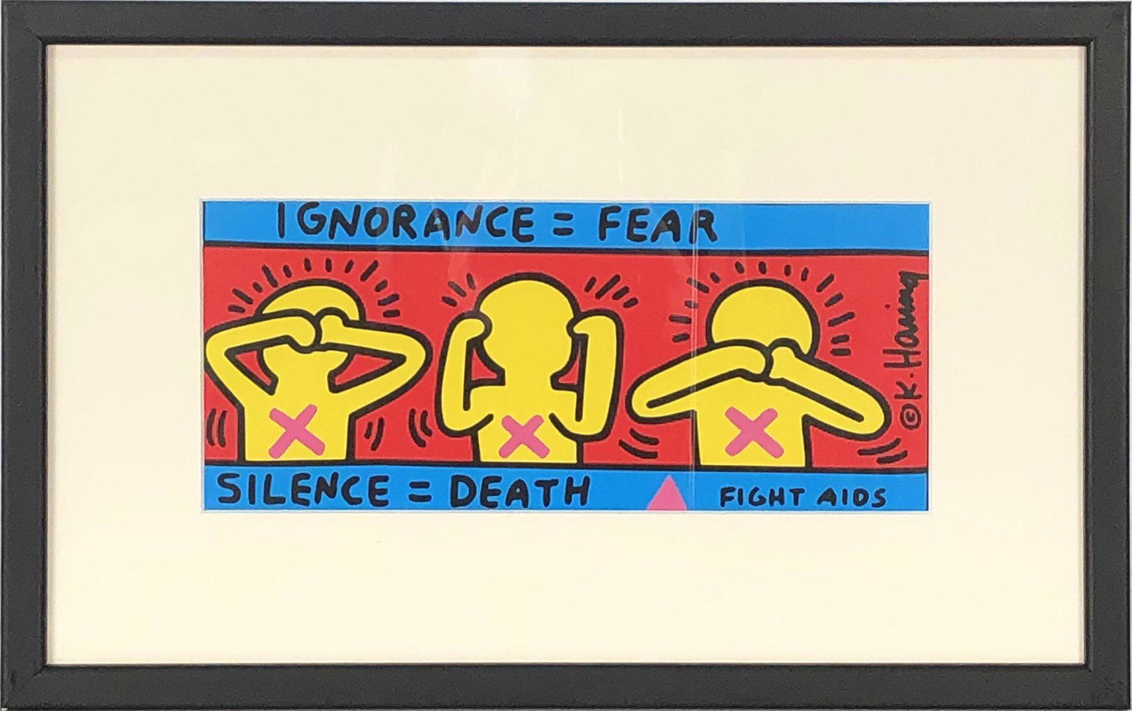 Keith Haring - Fight Aids - 1998 Offset Lithograph (1 of 1)