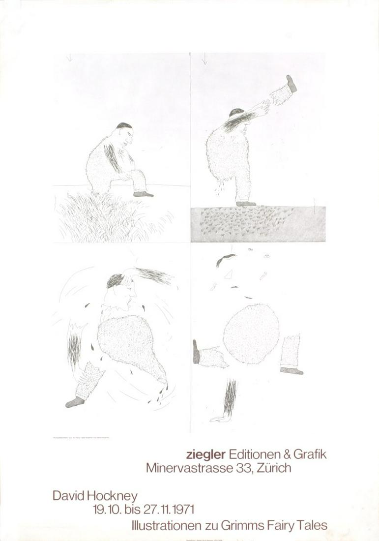 David Hockney - He Tore Himself in Two - 1971 Offset (1 of 1)