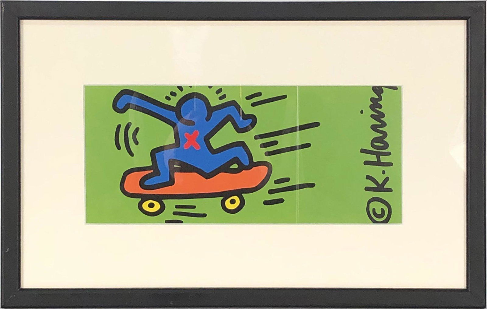 Keith Haring - Skateboarder - 1998 Offset Lithograph 9" (1 of 1)