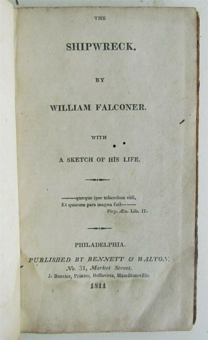 1811 SHIPWRECK by WILLIAM FALCONER antique AMERICANA (1 of 8)