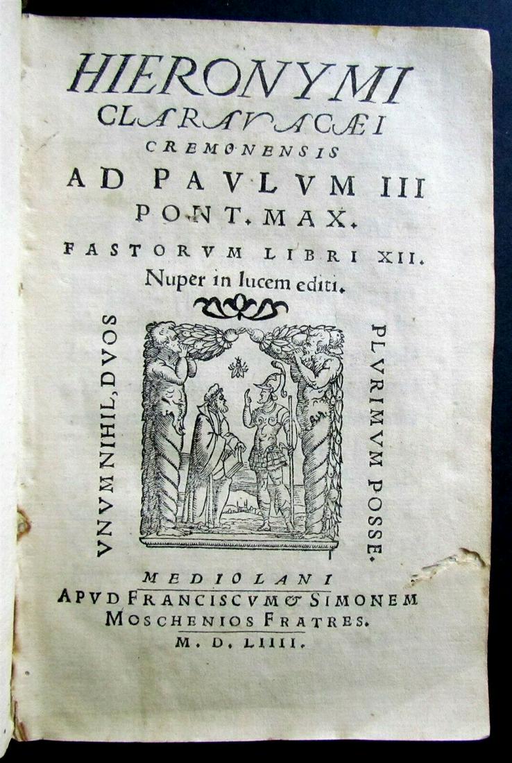 1554 CLARAVACEO Girolamo Hieronymi Claravacaei (1 of 12)