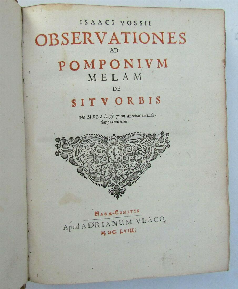 1658 GEORGAPHY by Pomponius Mela ILLUSTRATED antique (1 of 12)