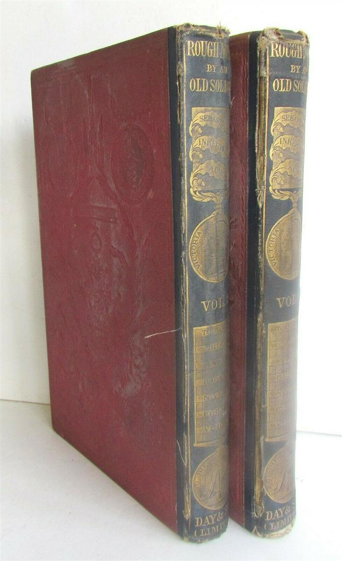 1867 ROUGH NOTES OF AN OLD SOLDIER 2 volumes ANTIQUE (1 of 12)