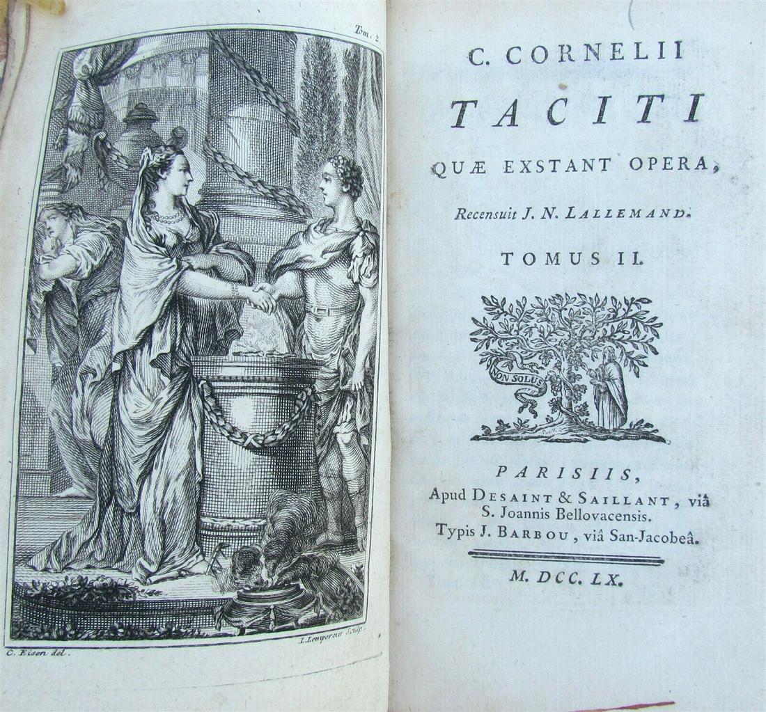 1760 CORNELII TACITI OPERA antique 18th CENTURY (1 of 10)