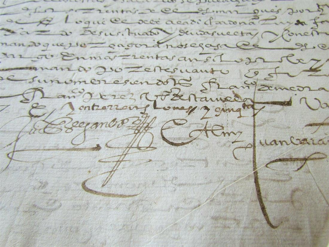 1596 MANUSCRIPT on paper in SPANISH antique 4 pages: Size 8 1/2 by 12 1/4" 2 leaves (4 pages) Reserve: $56.00 Shipping: Domestic: Flat-rate of $25.00 to anywhere within the contiguous U.S. International: Foreign shipping rates are determined by destinat