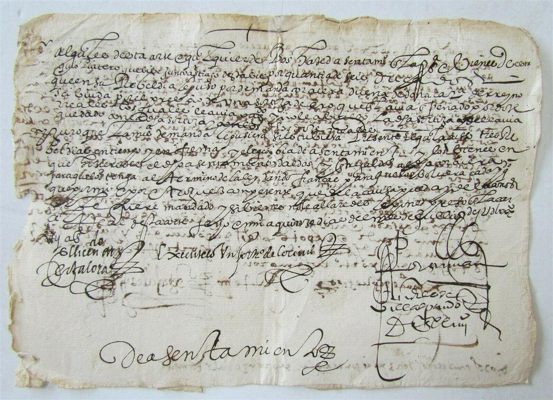 15th century MANUSCRIPT paper LEAF in SPANISH antique: Size 6 1/3 by 8 3/4" Reserve: $42.00 Shipping: Domestic: Flat-rate of $25.00 to anywhere within the contiguous U.S. International: Foreign shipping rates are determined by destination. International s
