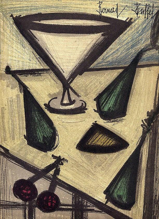 Bernard Buffet original Lithograph, Still life with (1 of 2)
