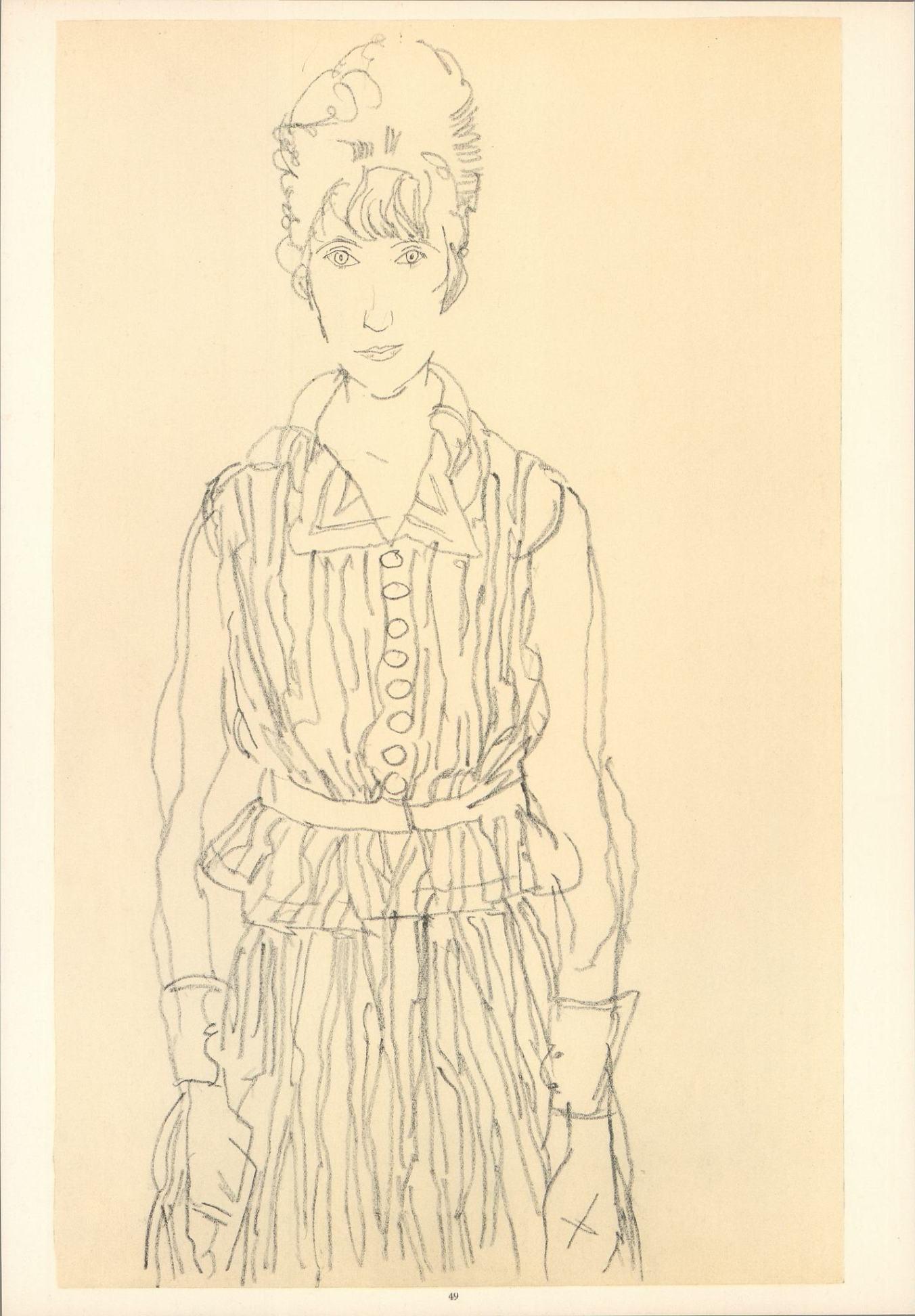 Egon Schiele Lithograph Portrait of Edith Schiele: Artist: Egon Schiele Title: Portrait of Edith Schiele Medium: Lithograph Marks: Signed in plate Printed: 1968 Max Jaffe, Vienna Austria Paper: Heavy paper 20 x 14 inch Provenance: Egon Schiele book L.