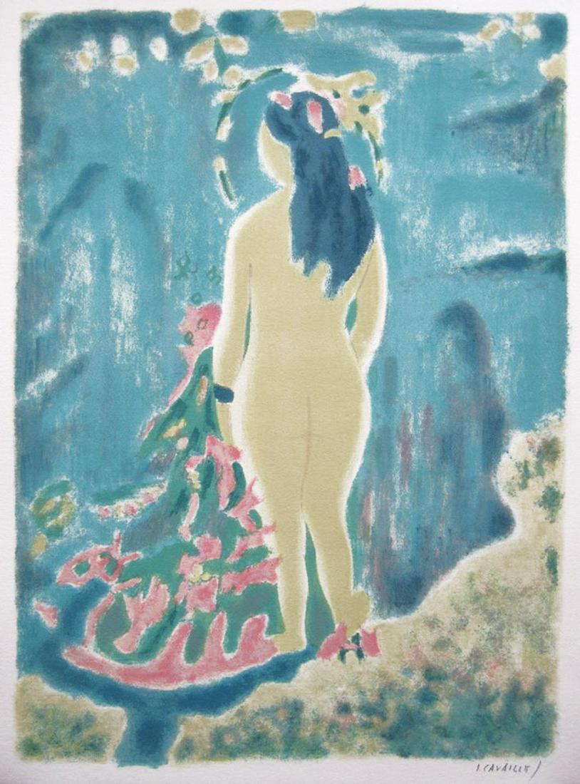 Jules Cavailles pencil signed Original Lithograph, (1 of 2)