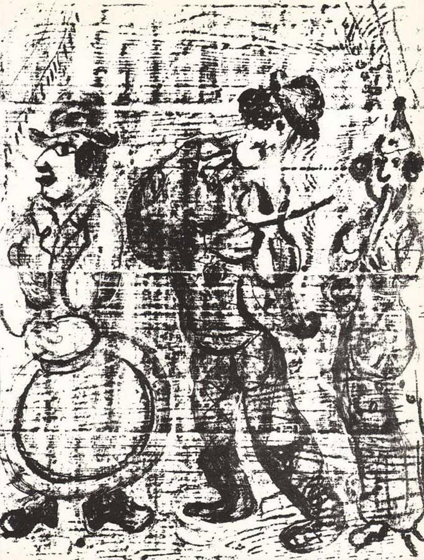 Marc Chagall Original Lithograph, Wondering Musicians (1 of 2)