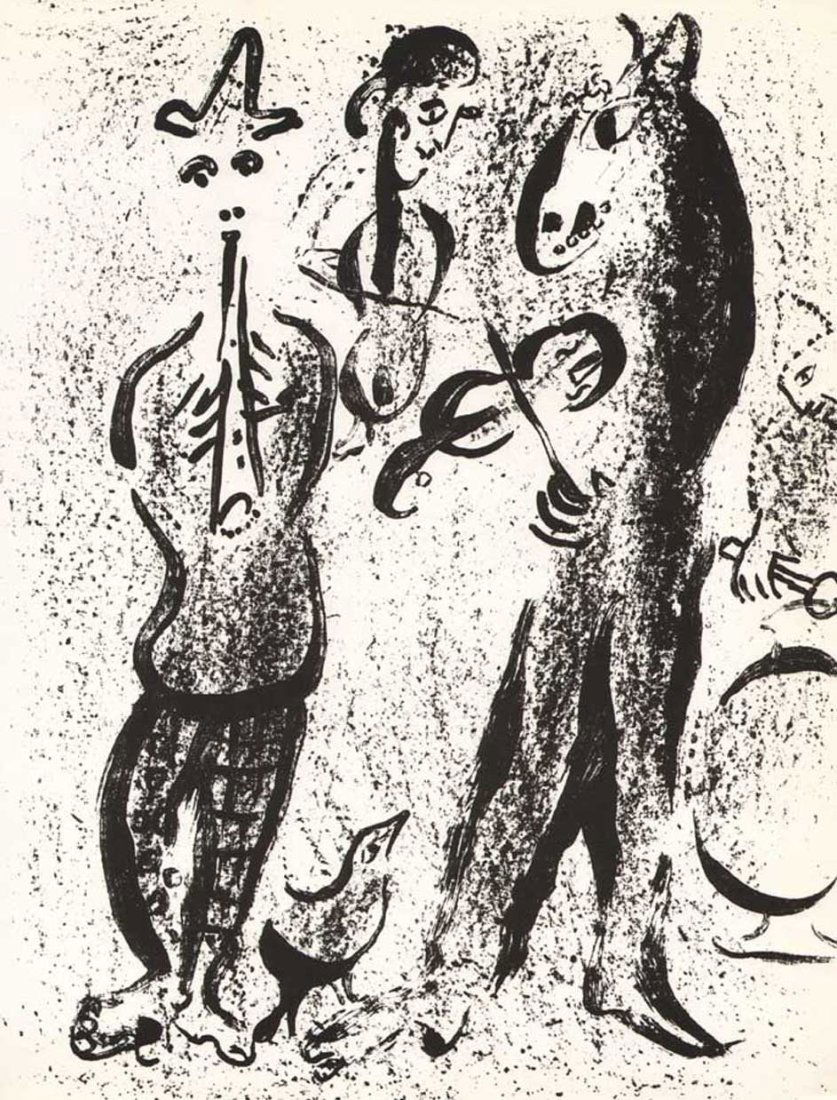 Marc Chagall Original lithograph, Inerant players 1963 (1 of 1)