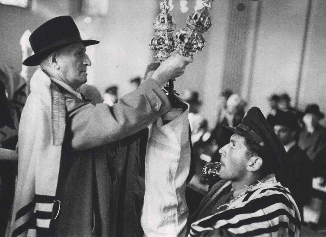 ROBERT CAPA - Berlin, 1945, Jewish New Year: Artist: ROBERT CAPA Print Title: Berlin, 1945, Jewish New Year Printing Date: 1960’s Medium: Sheet-fed photogravure Printed in: Italy Image Size: 5 x 7”