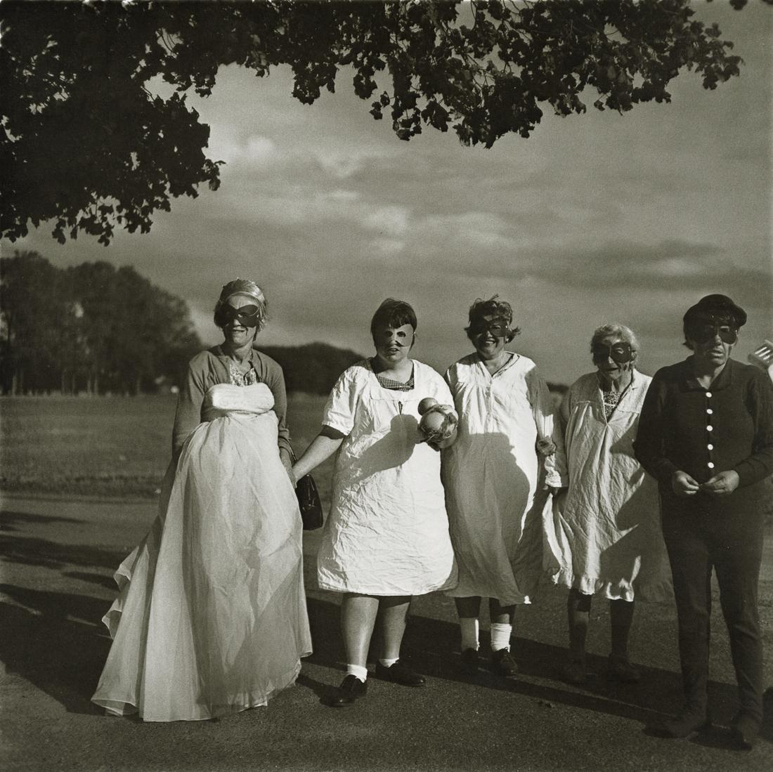 DIANE ARBUS - Untitled: Artist: Diane Arbus Title: Untitled Medium: Photo Litho, 1995, Italy Dimensions: 9.35x9.35" Description: Heat Wax Mounted on 11x14" Conservation Board Artist Bio: Diane Arbus was an American photograp