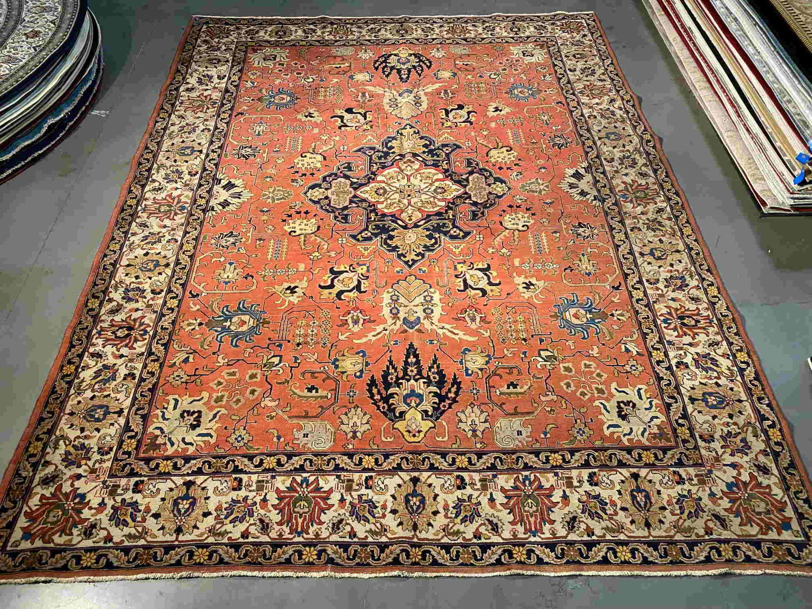 MAGNIFICENT VINTAGE HAJ JALILI TABRIZ RUG 9x11.6 (1 of 10)