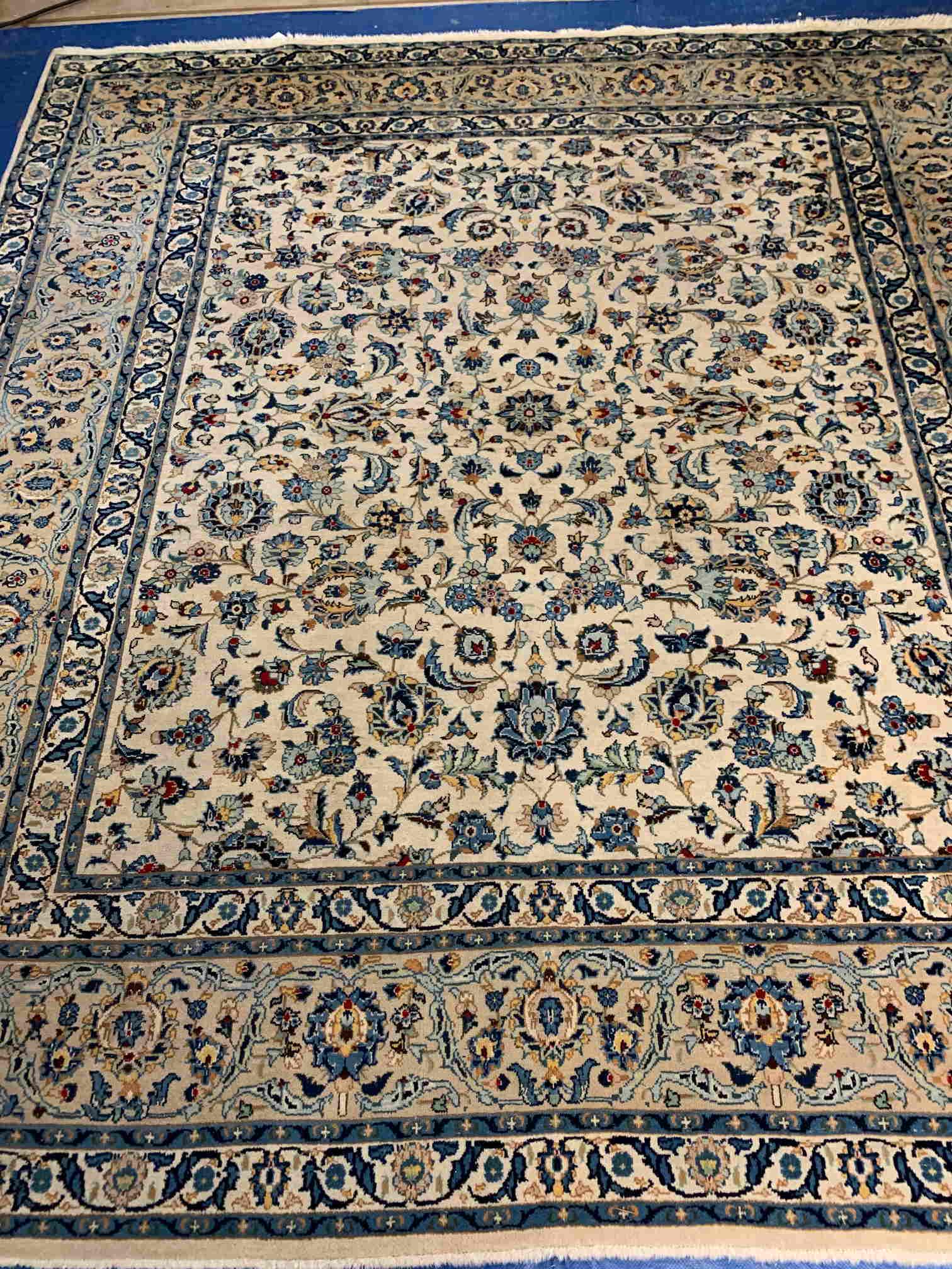 Hand Knotted Persian Kashan Rug 9.8x9.4 ft (1 of 9)
